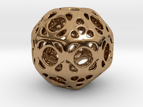 hydrangea ball 01 in Polished Brass