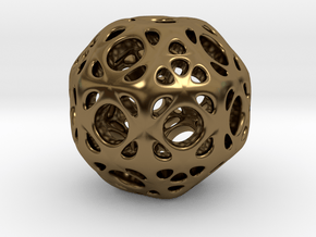 hydrangea ball 01 in Polished Bronze