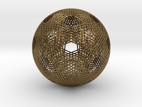Dodecahedron vertex symmetry weave  in Natural Bronze