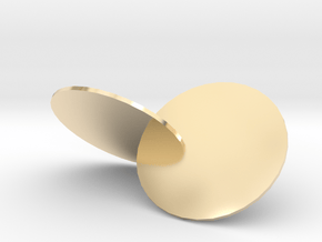 Wobbly Circles in 14k Gold Plated Brass