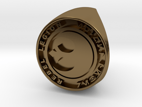 Custom Signet Ring Rebel Legion Size 6 in Polished Bronze