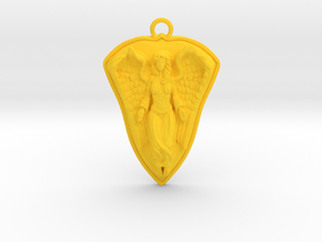 Athena pendant in Yellow Processed Versatile Plastic