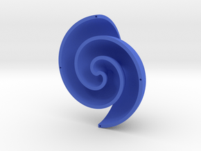 Fermat Vortex Shell CCW in Blue Processed Versatile Plastic