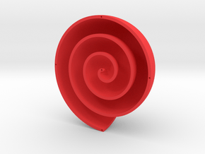 Archimedean Vortex Shell CCW in Red Processed Versatile Plastic
