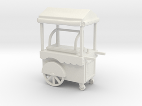 Food Cart 01. HO scale (1:87) in White Natural Versatile Plastic