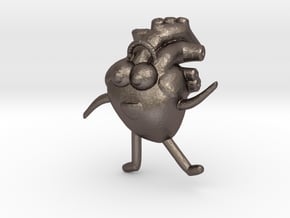 Heart, the awkard yeti in Polished Bronzed Silver Steel