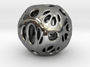 hydrangea ball 03 in Fine Detail Polished Silver
