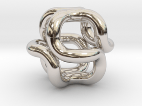 24tube 90d 24mm ball in Rhodium Plated Brass