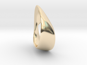 Möbius ring right hand in 14K Yellow Gold