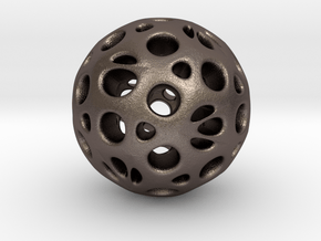  hydrangea ball 05 in Polished Bronzed Silver Steel