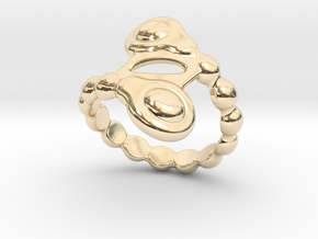 Spiral Bubbles Ring 26 - Italian Size 26 in 14K Yellow Gold