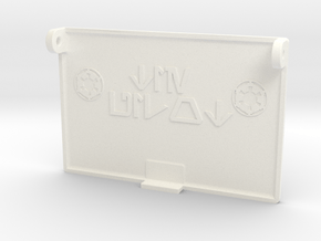 Pillbox Flap custom in White Processed Versatile Plastic
