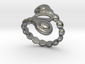 Spiral Bubbles Ring 27 - Italian Size 27 in Fine Detail Polished Silver