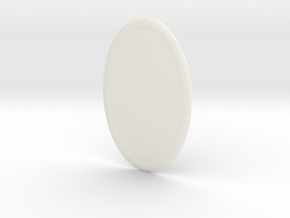 Portrait Oval 3 X 2 Inches in White Processed Versatile Plastic