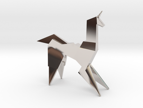 Gaff's Unicorn | Blade Runner Origami in Rhodium Plated Brass