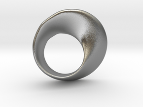 Möbius ring left hand in Natural Silver