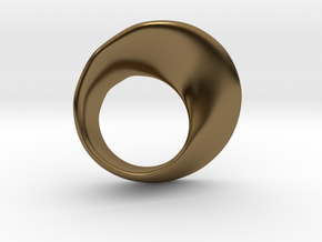 Möbius ring left hand in Polished Bronze