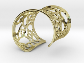 Bracelet With Holes in 18k Gold Plated Brass