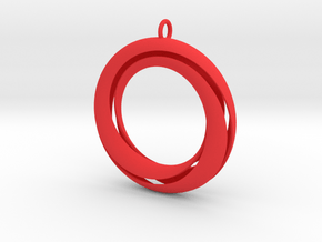 Mobius 3 Pendant in Red Processed Versatile Plastic