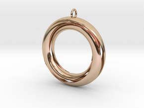 Mobius 3 Pendant in 14k Rose Gold Plated Brass
