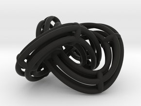 Triquetra-3x3 in Black Natural Versatile Plastic