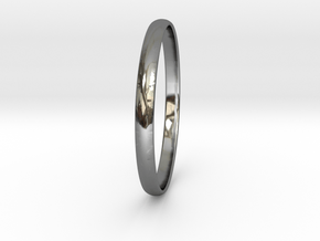 Slim Band all sizes in Fine Detail Polished Silver: 5 / 49