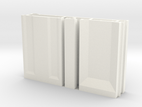 SciFi Pillar And Walls - Basic Wall Set Hollow in White Processed Versatile Plastic
