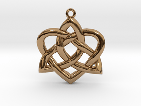 Heart Knot - small in Polished Brass