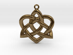 Heart Knot - small in Polished Bronze