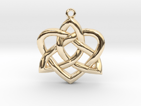 Heart Knot - small in 14k Gold Plated Brass