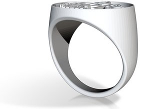 Custom Signet Ring 18 V.3 in Tan Fine Detail Plastic