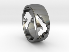 Lake Superior Ring in Fine Detail Polished Silver: 5 / 49