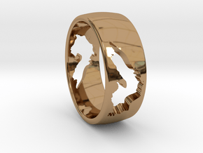 Lake Superior Ring in Polished Brass: 5 / 49
