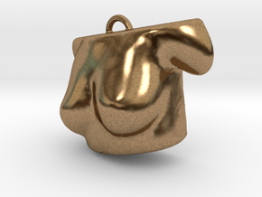 3D scared body- Pendent in Natural Brass