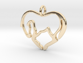 Horse Lover Pendant in 14K Yellow Gold
