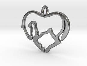 Horse Lover Pendant in Polished Silver