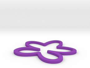 Bra strap clip in Purple Processed Versatile Plastic