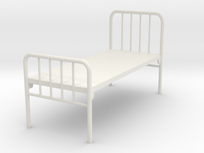 1:24 Hospital Bed in White Natural Versatile Plastic