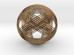 Woven Sphere 2 in Natural Brass