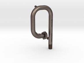 Lower case 'B' & 'Q' in Polished Bronzed Silver Steel