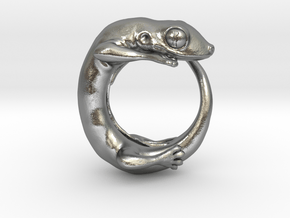 (Size 11) Gecko Ring in Natural Silver