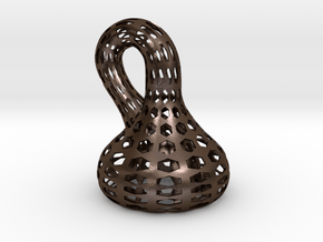 Klein Bottle in Polished Bronze Steel