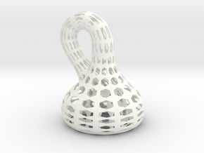 Klein Bottle in White Processed Versatile Plastic