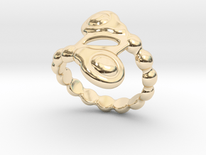 Spiral Bubbles Ring 28 - Italian Size 28 in 14K Yellow Gold