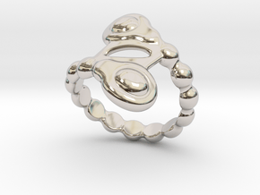 Spiral Bubbles Ring 28 - Italian Size 28 in Platinum