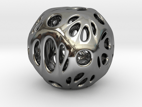 hydrangea ball 06 in Fine Detail Polished Silver
