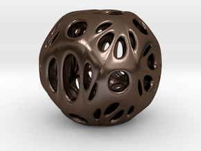 hydrangea ball 06 in Polished Bronze Steel