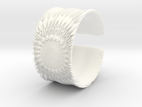 Flower Cut Bracelet in White Processed Versatile Plastic