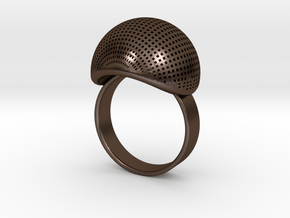 VESICA PISCIS Ring Nº1 in Polished Bronze Steel
