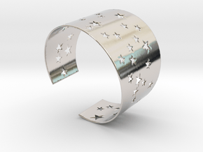 Starry Night Ø63 Mm M/2.48 inch in Rhodium Plated Brass